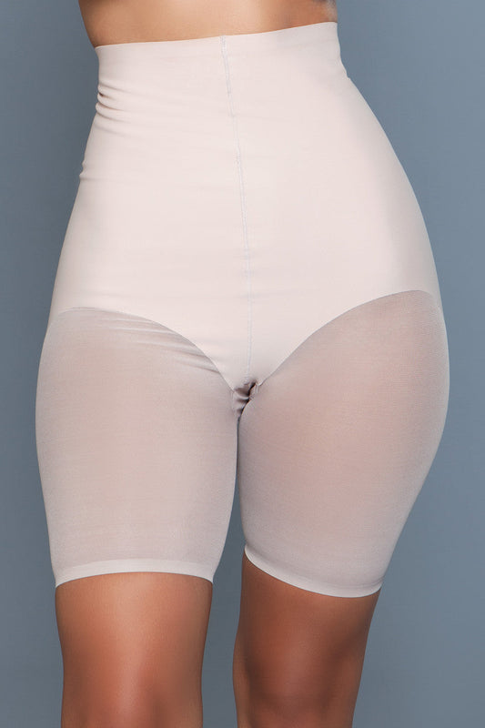 Discover the ultimate blend of contouring comfort and breathability. Designed for those who seek a sculpted silhouette without sacrificing comfort, these shorts are your go-to solution for seamless shaping and all-day wearability. High waist Tummy control Seamless Thigh length Sheer panels provide comfort Machine washable. Do not bleach/iron/dry clean.