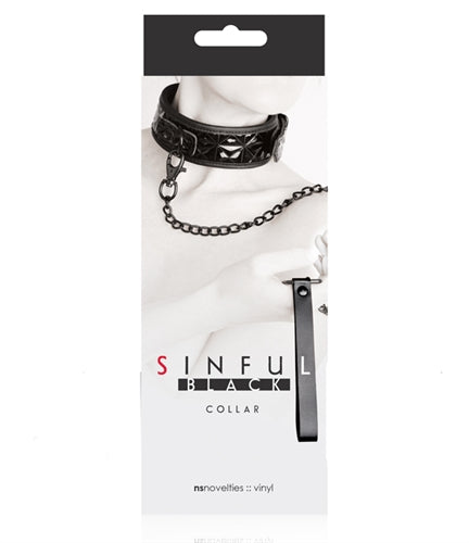 Sinful Collar - Black Default Title New Sensations - NS Novelties Toys - Fetish