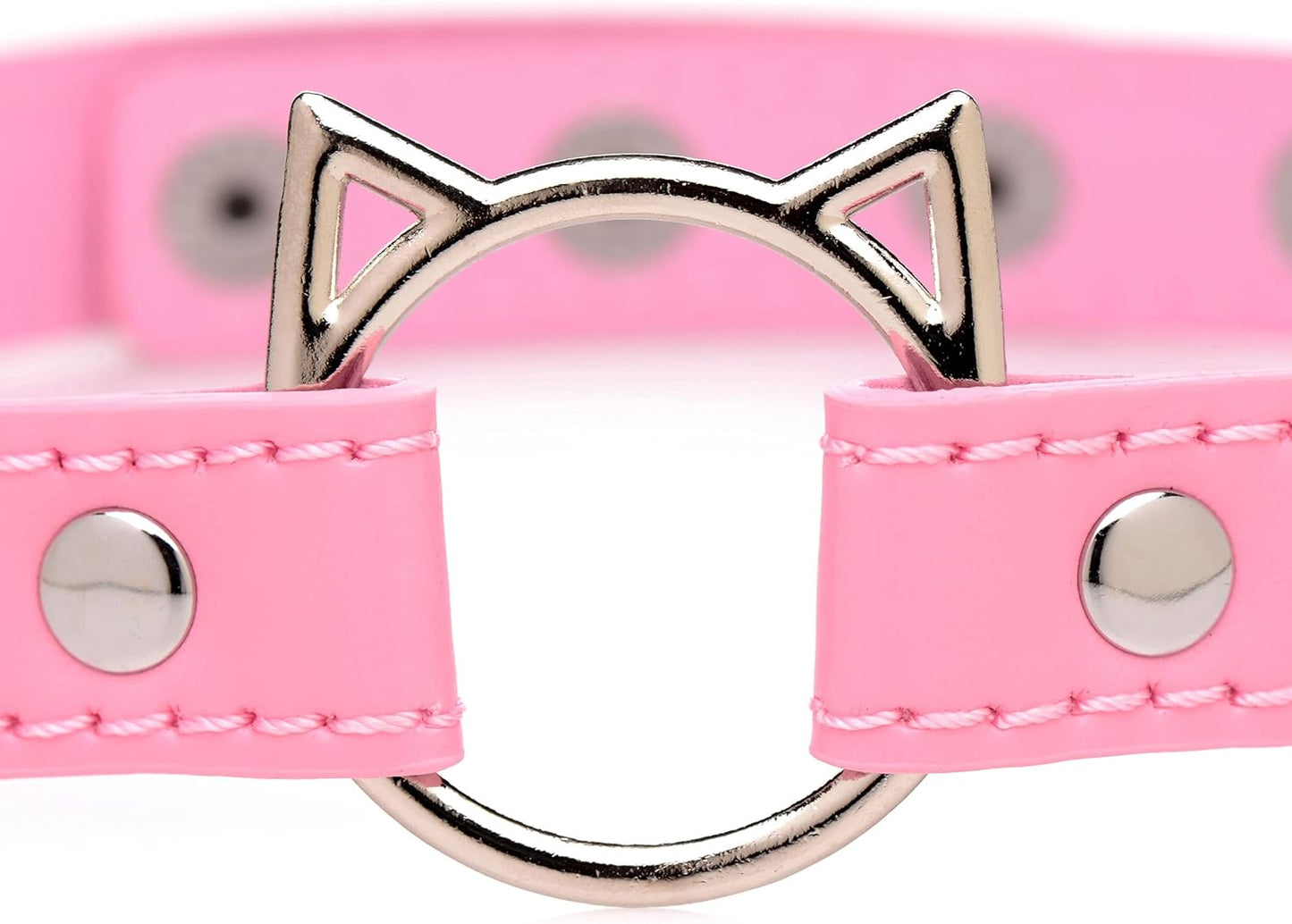 Kinky Kitty Ring Slim Choker - Pink Master Series Toys - Fetish