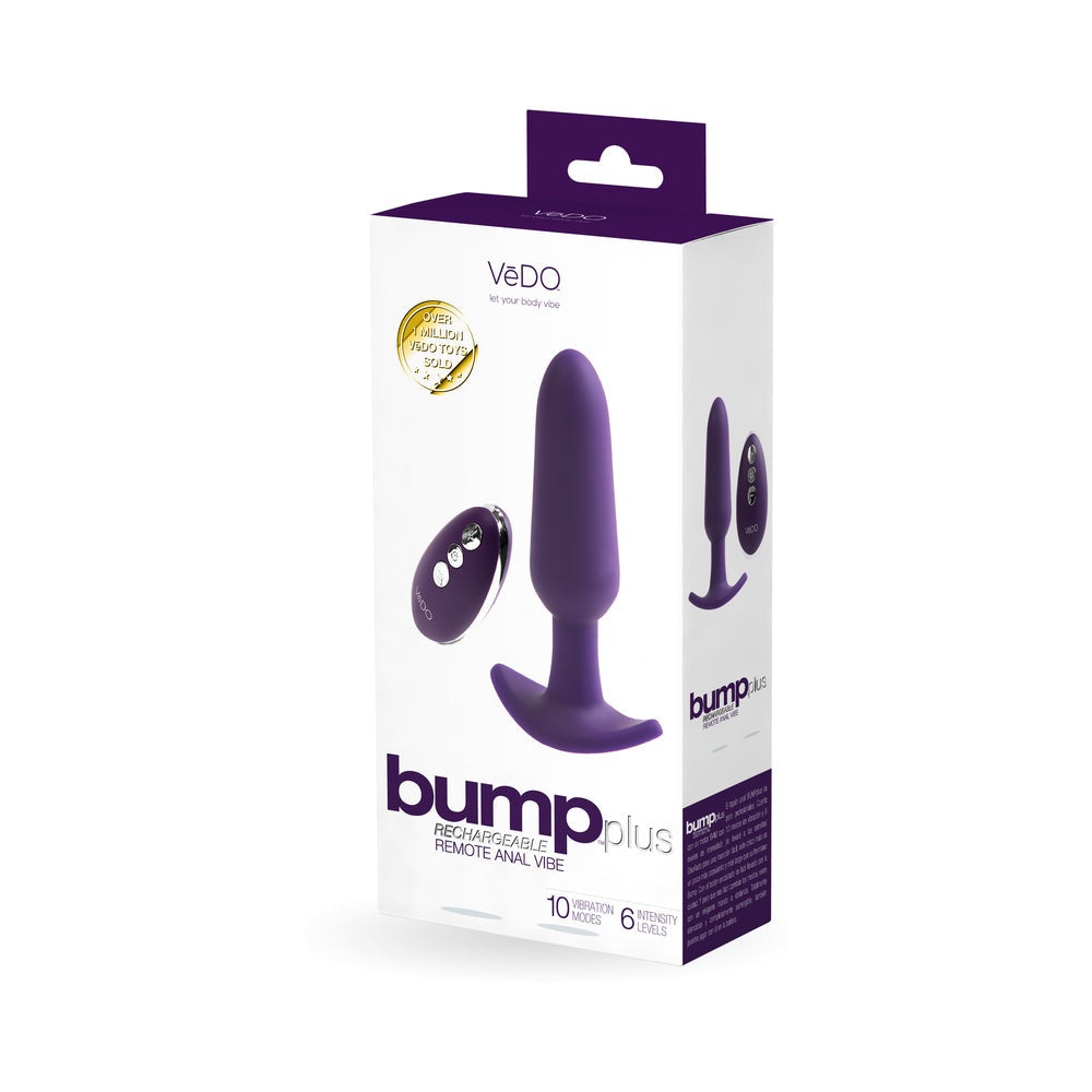 Bump Plus Rechargeable Remote Control Anal Vibe Purple