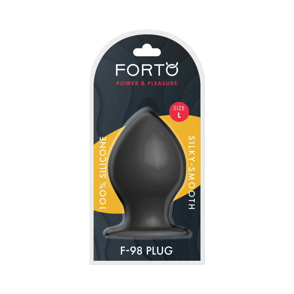 Forto F-98 Cone Silicone Anal Plug Large Black