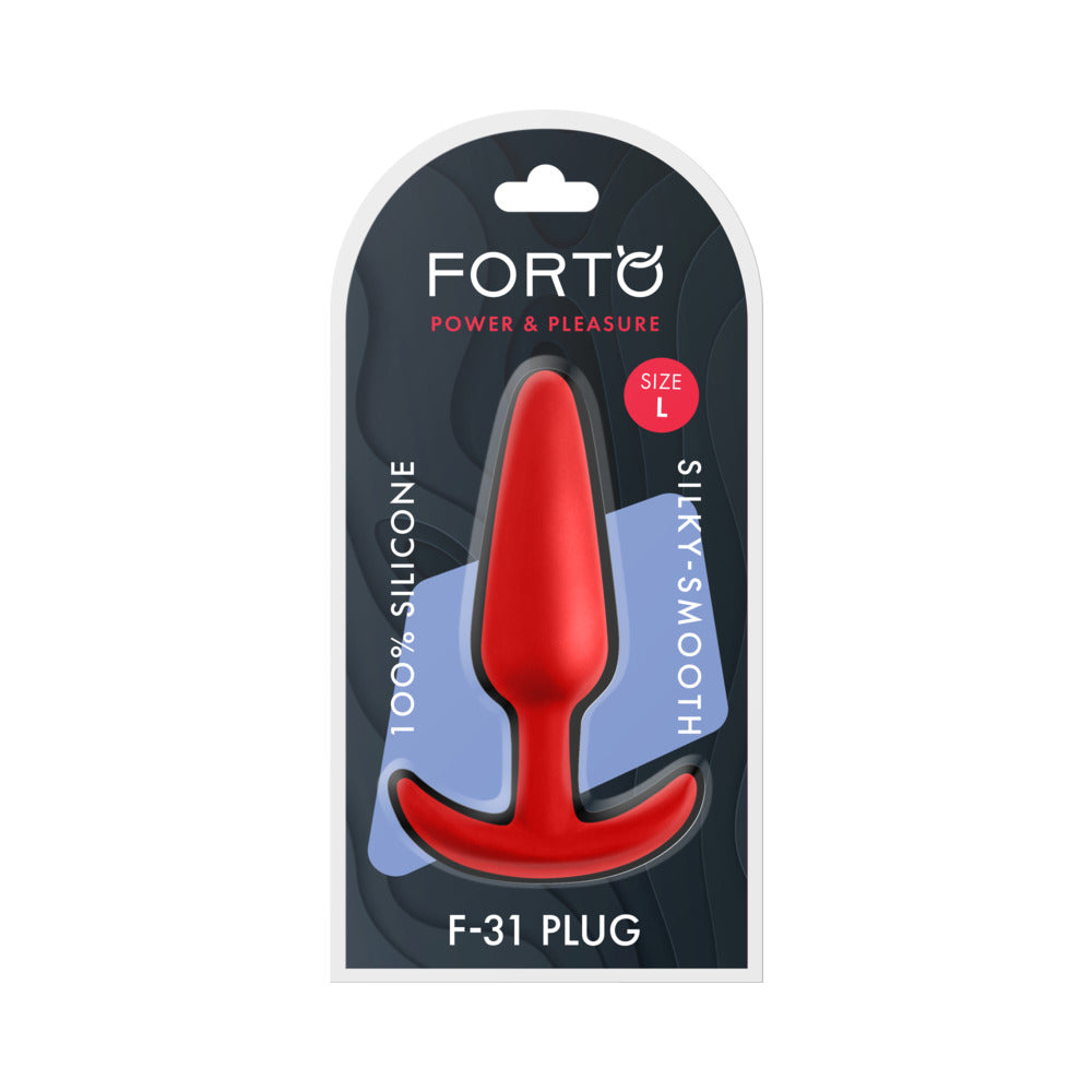 Forto F-31 Silicone Anal Plug Large Red