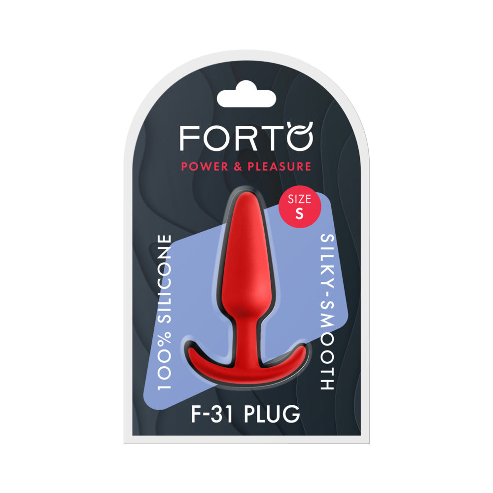 Forto F-31 Silicone Anal Plug Small Red