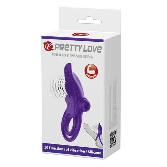 Pretty Love Vibrant Penis Ring - Purple Default Title Pretty Love Toys - Cockrings