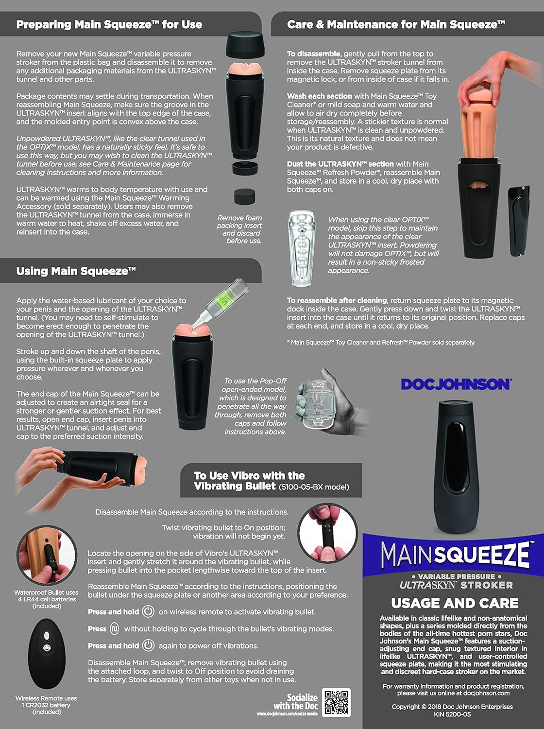 Main Squeeze- Lela Star - Ultraskyn Stroker - Pussy Vanilla Doc Johnson Toys - Masturbators