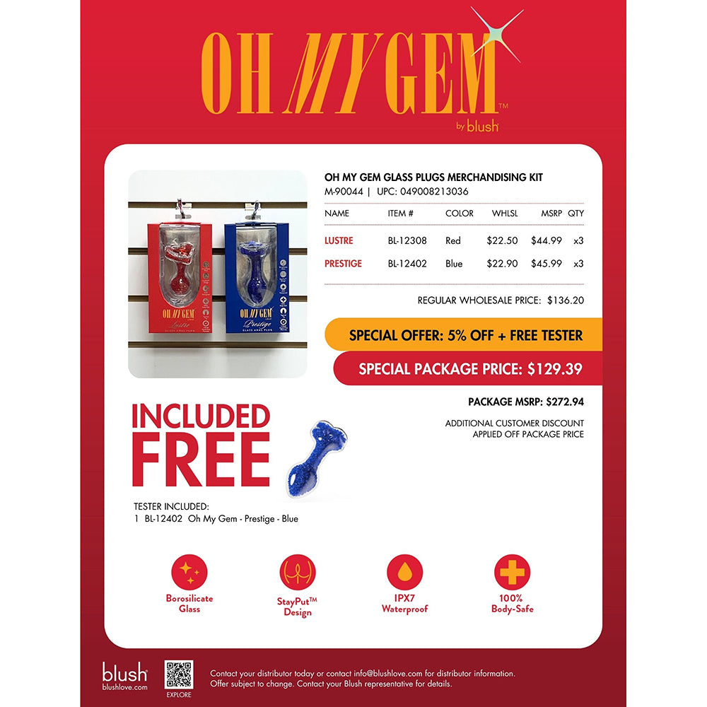 Oh My Gem Glass Plugs Merchandising Kit