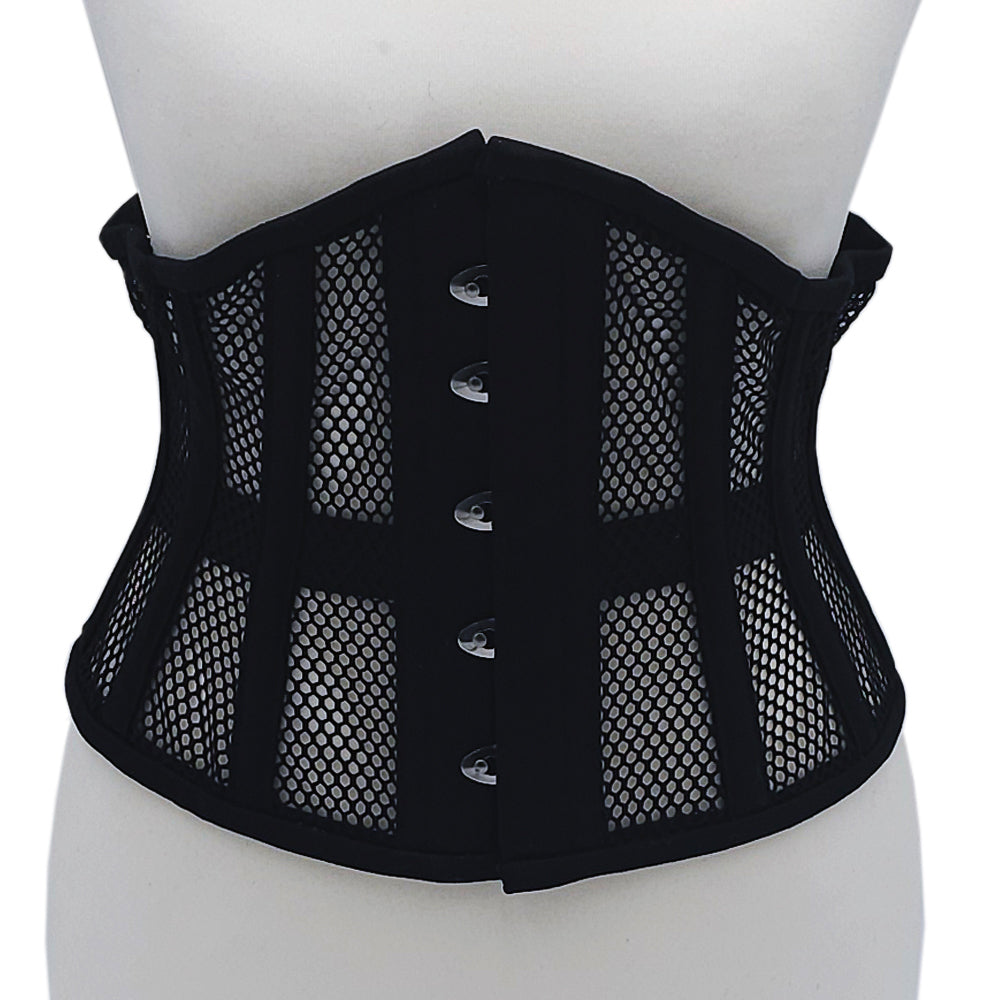 Rouge Mesh Corset Black S/M