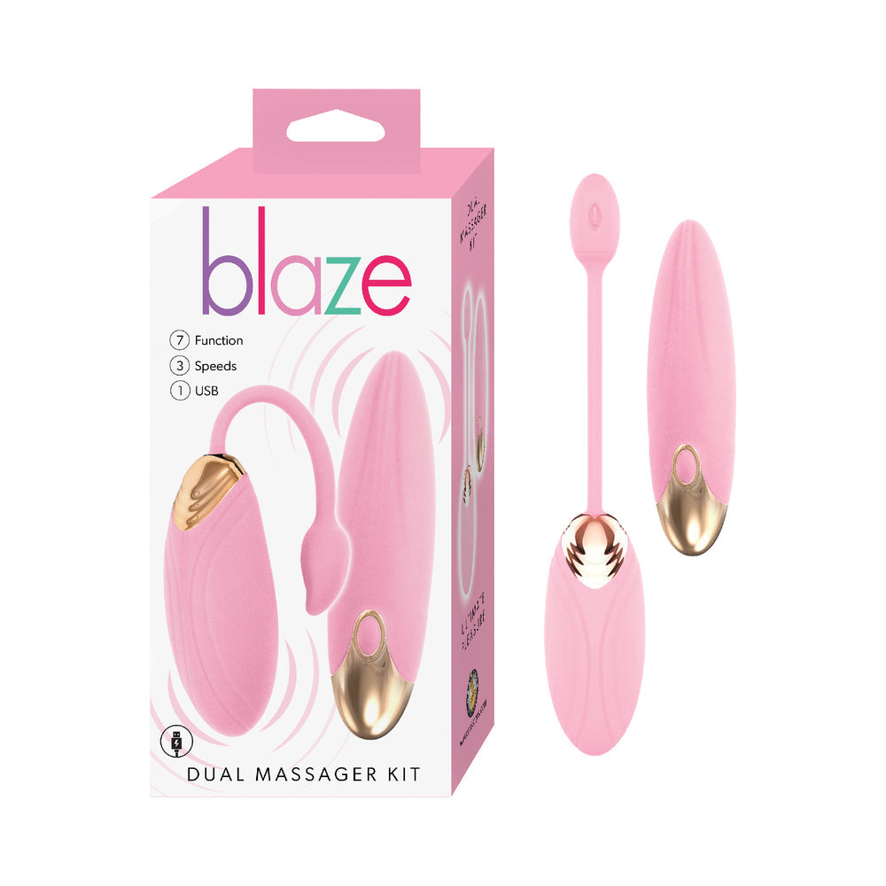 Blaze Dual Massager Kit Pink