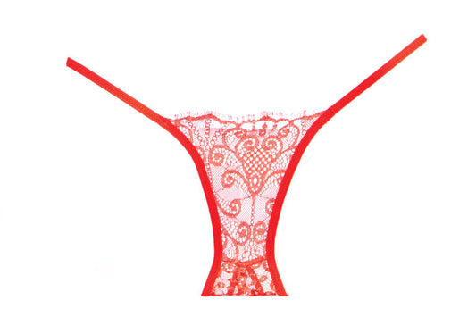 Adore Lace Enchanted Belle Panty Red O/s Allure Lingerie Women - Lingerie - Panty