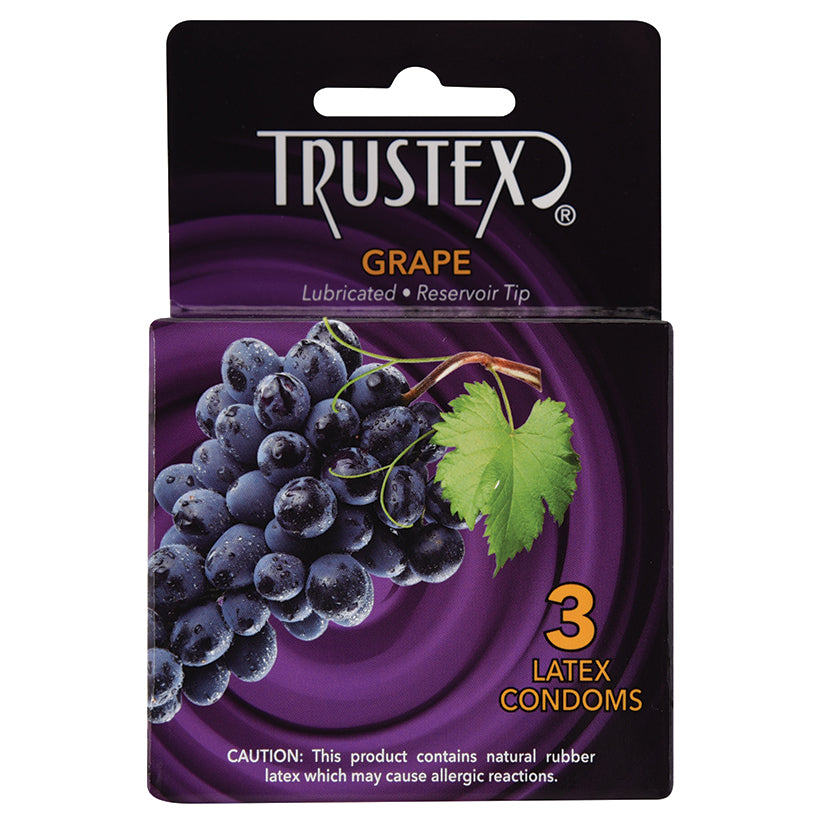 Trustex Flavored Condom-Grape (3 Pack) Default Title Paradise Marketing Health - Condoms