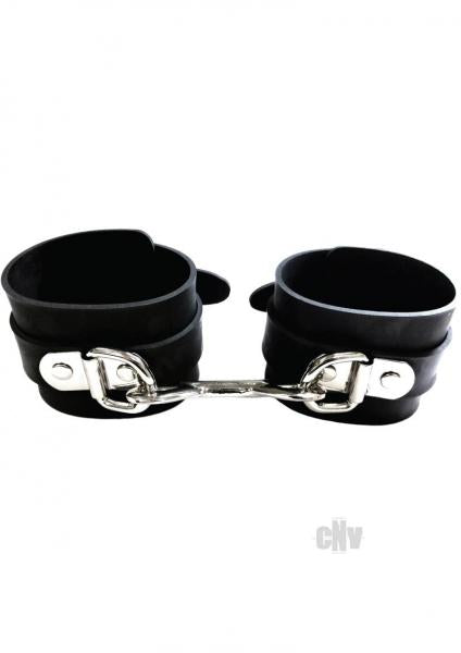Rouge Rubber Ankle Cuffs Black Default Title Rouge Toys - Fetish