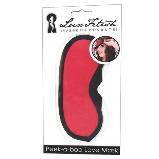 Lux Fetish Peek-A-Boo Love Mask-Red Default Title Electric Eel Toys - Fetish