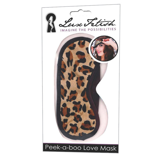Lux Fetish Peek-A-Boo Love Mask-Leopard Default Title Electric Eel Toys - Fetish