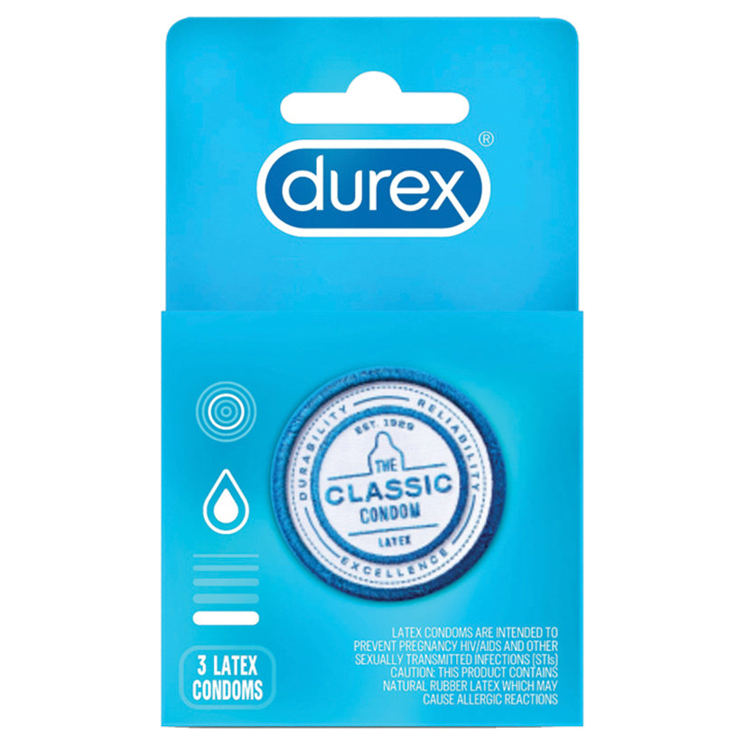 Durex Classic Condoms (3 Pack) Default Title Paradise Marketing Health - Condoms