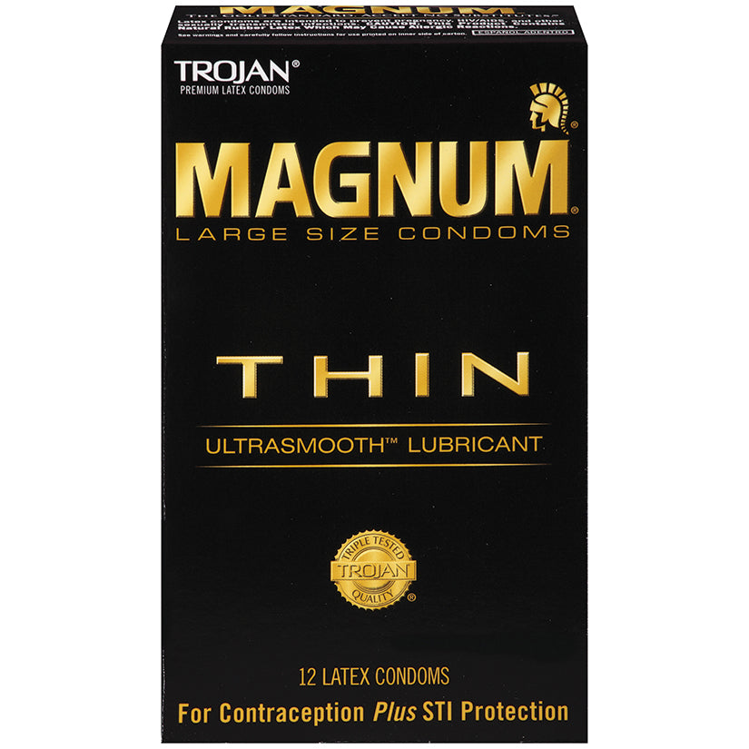 Trojan Magnum Thin (12 Pack) Default Title Paradise Marketing Health - Condoms