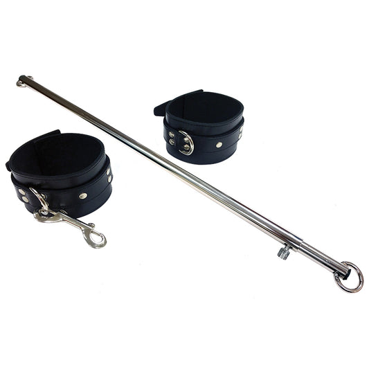 Rouge Group Adjustable Leg Spreader Bar with Black Cuffs Default Title ROUGE GROUP LTD Toys - Fetish