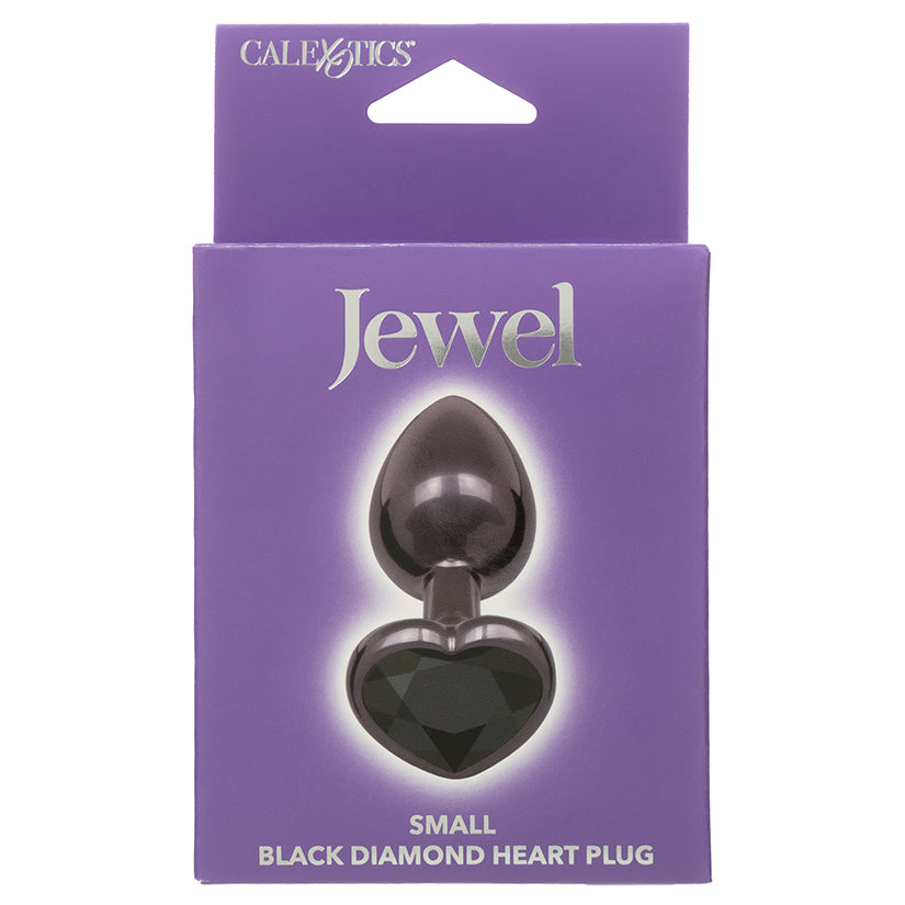 Jewel Black Diamond Heart Plug Small