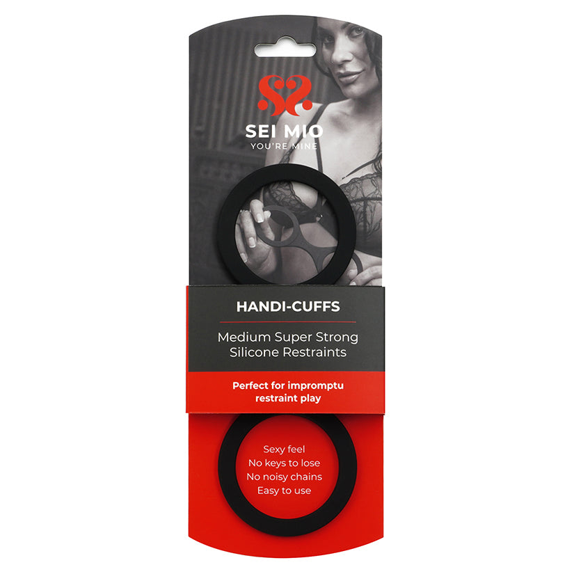 SEI MIO Handi-Cuffs Medium Super Strong Silicone Restraint Cuffs