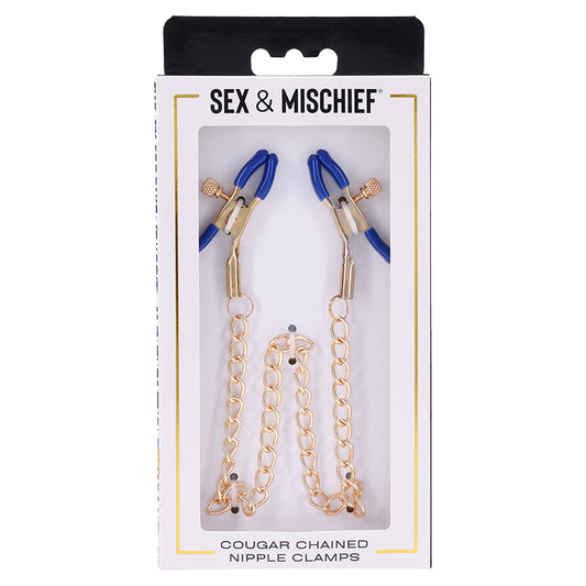 Cougar Chained Nipple Clamps Default Title Sportsheets Toys - Fetish