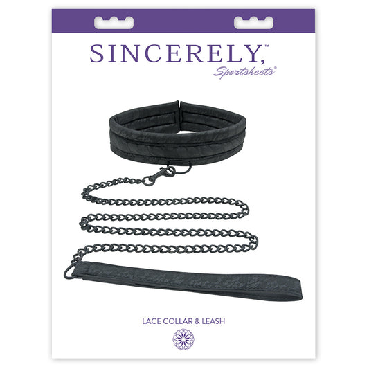 Sincerely Lace Collar & Leash Default Title Sportsheets Toys - Fetish