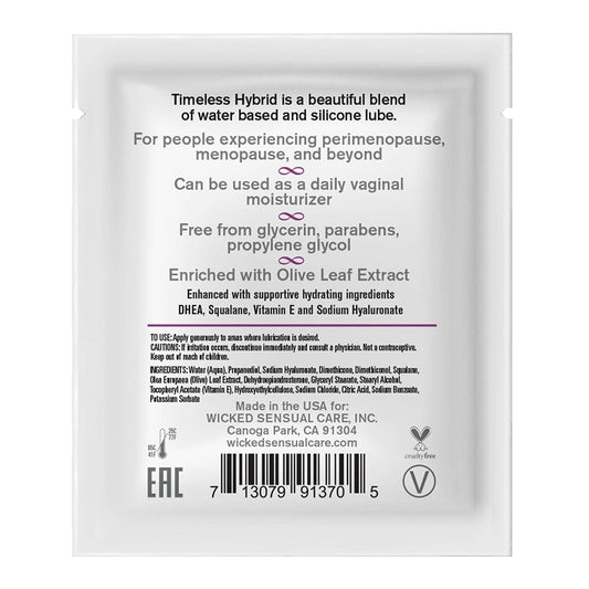 Wicked Sensual Simply Timeless Packet Hybrid Wicked Sensual Care Sexual Wellness - Lubricants