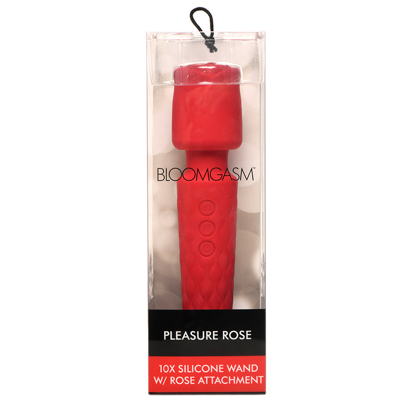 Bloomgasm Pleasure Rose 10x Silicone Wand with Rose Attachment