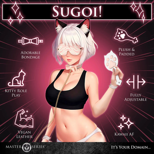 Pink Kitty Bondage Set - White/pink Default Title XR Brands Toys - Fetish