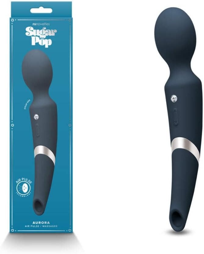 Sugar Pop Aurora Air Pulse And Wand Massager Blue New Sensations - NS Novelties Toys - Vibrators