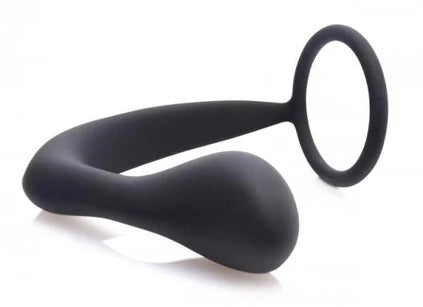 Explorer II Prostate Stimulator & Cock Ring Black Prostatic Play Toys - Anal Toys