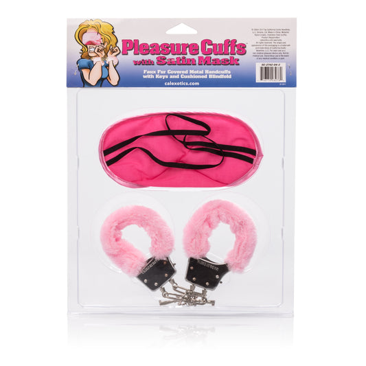 Pleasure Cuffs With Satin Mask CalExotics - California Exotic Novelties Toys - Fetish
