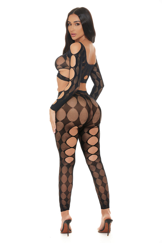 Tongue Twisted Crop Top and Leggings Black - Os Pink Lipstick Sexy Lingerie