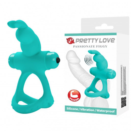 Passionate Figgy Penis Ring - Turquoise Pretty Love Toys - Cockrings