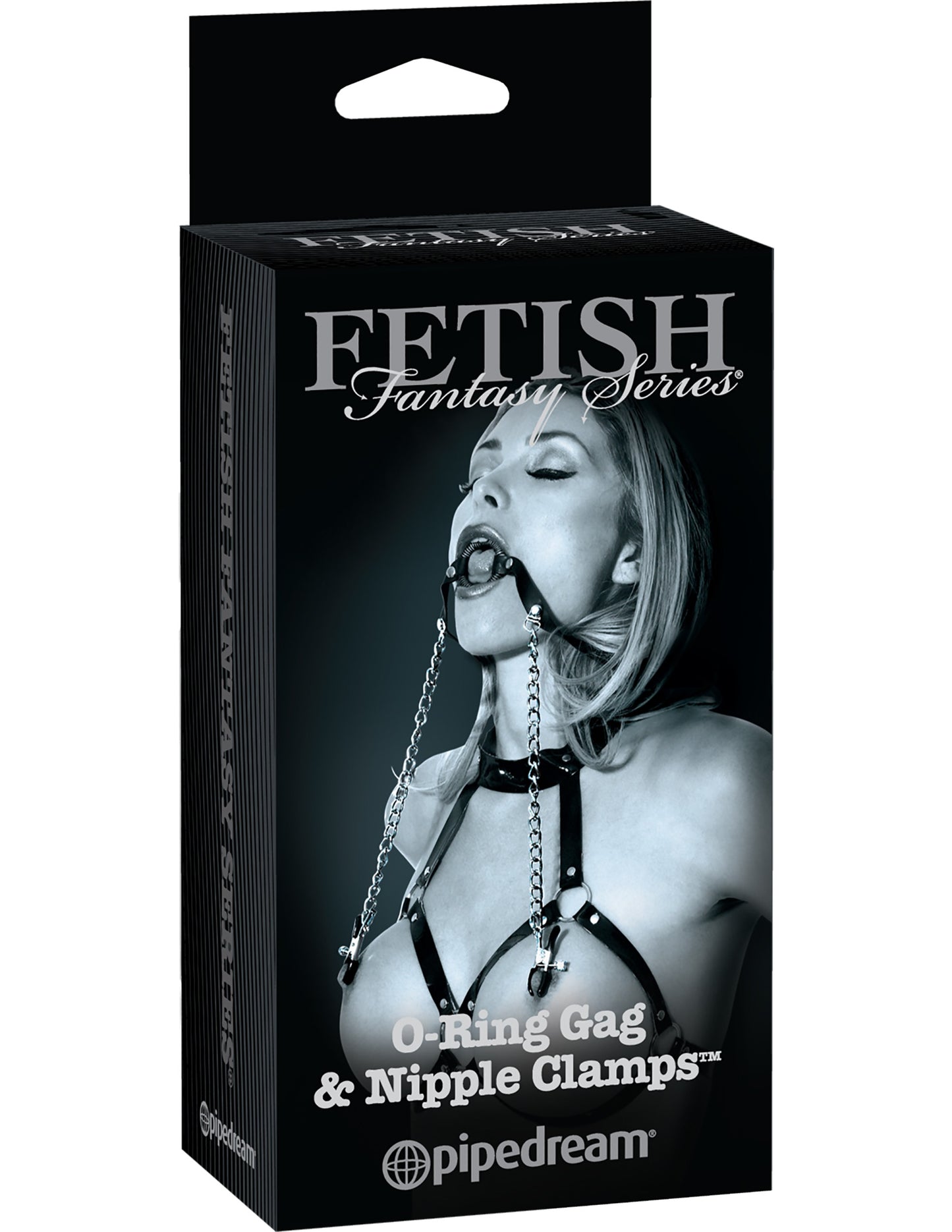 Fetish Fantasy Series Limited Edition O-Ring Gag and Nipple Clamps - Black Pipedream Products Toys - Fetish