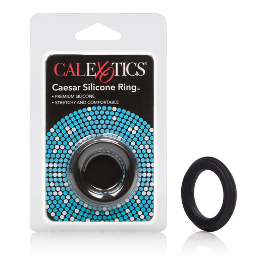 Caesar Silicone Ring - Black CalExotics - California Exotic Novelties Toys - Cockrings