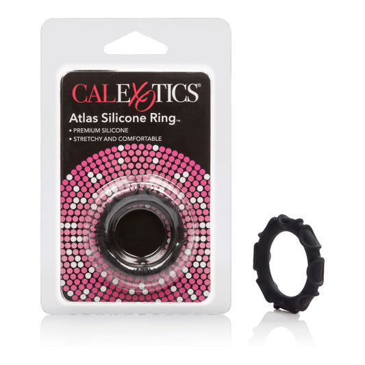 Atlas Silicone Ring - Black CalExotics - California Exotic Novelties Toys - Cockrings