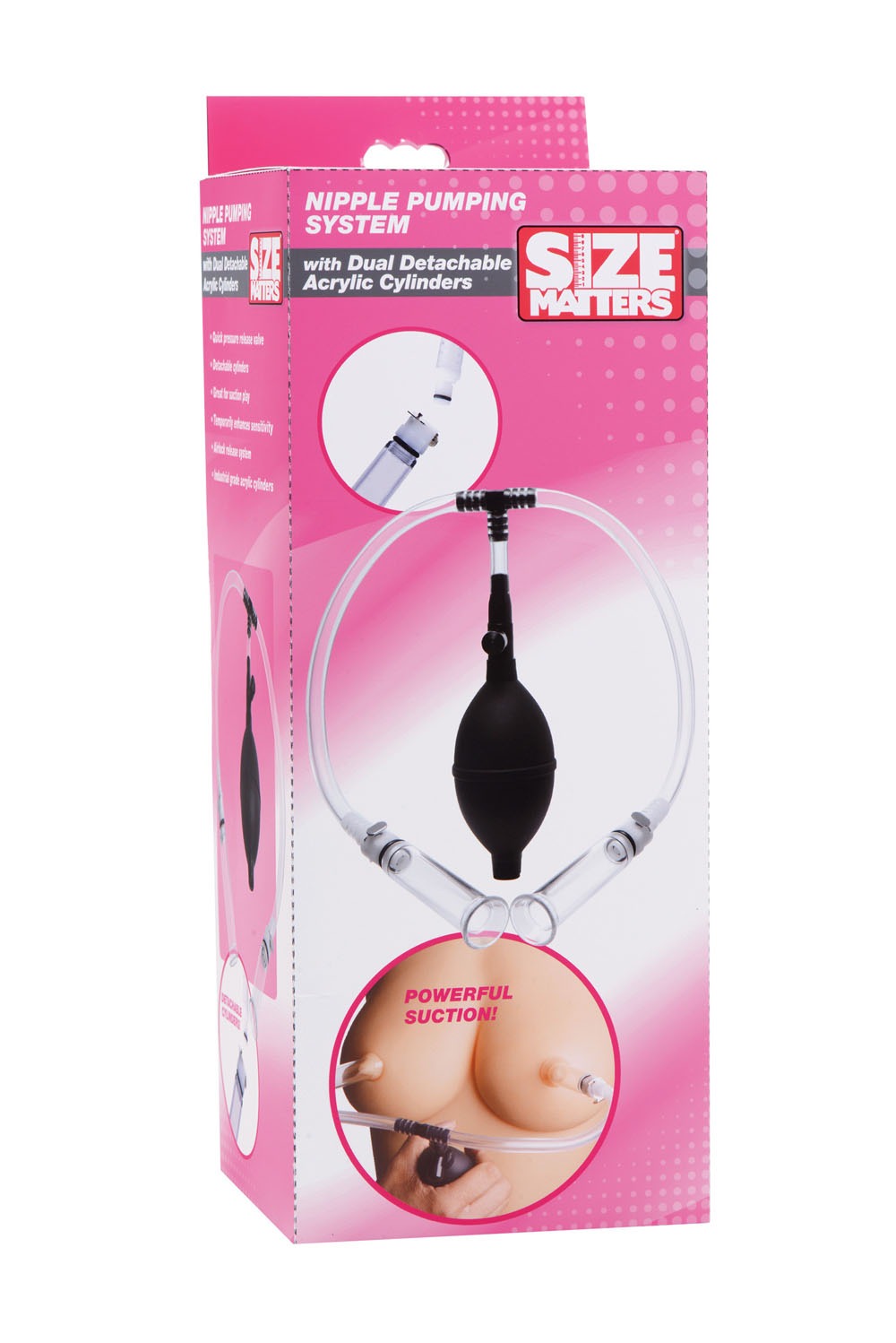 Nipple Pumping System With Detachable Cylinders XR Brands Toys - Fetish