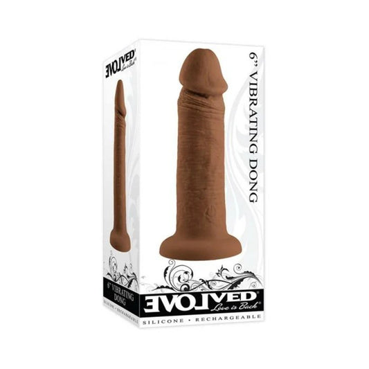 6 Inch Girthy Vibrating Dong - Dark Evolved Novelties Toys - Dildos