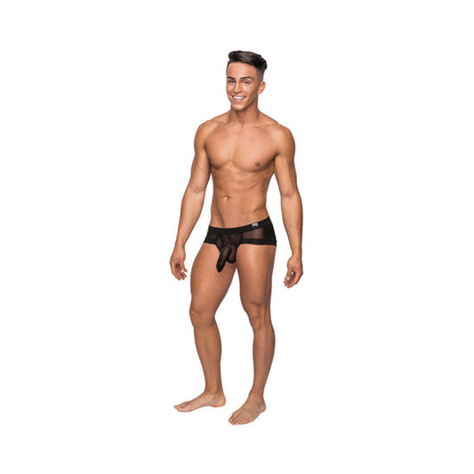 Male Power Hoser Micro Mini Hose Short-Black Large-Boxed MAGIC MOMENTS INTERNATIONAL Men