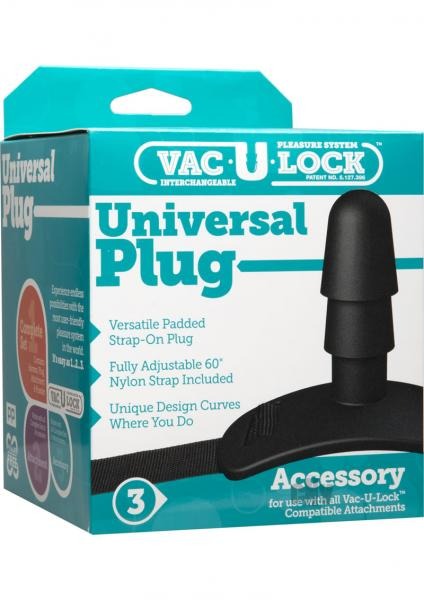 Vac-U-Lock Black Universal Plug Doc Johnson Toys - Fetish