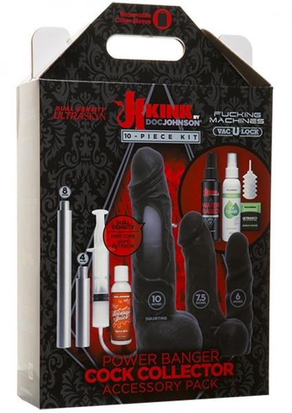 Vac-U-Lock Kink Power Banger Cock Collector 10 Piece Kit Doc Johnson Toys - Fetish