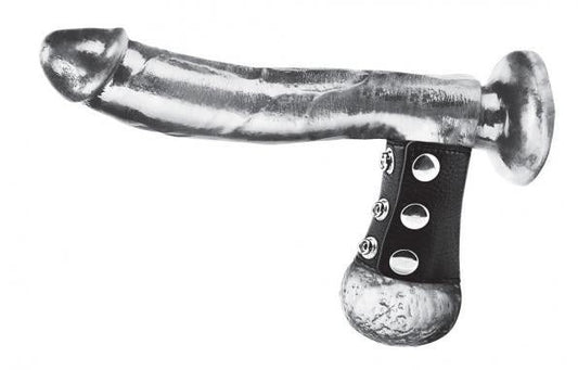 C & B Gear Snap Ball Stretcher 3 inches Black Blue Line Men Toys - Cockrings