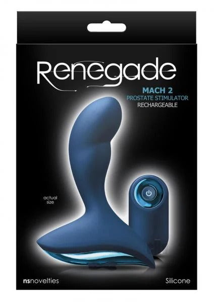 Renegade Mach 2 Blue Prostate Massager New Sensations - NS Novelties Toys - Anal Toys