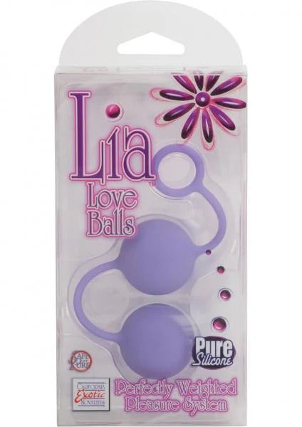 LIA LOVE BALLS WEIGHTED 8 INCH PURE SILICONE PURPLE Lia Toys - Anal Toys