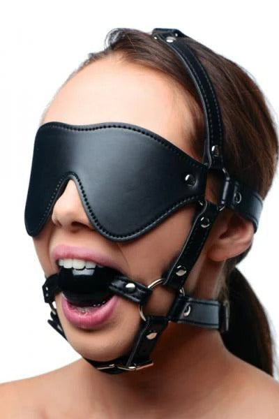 Strict Blindfold Harness Plus Ball Gag Strict Toys - Fetish