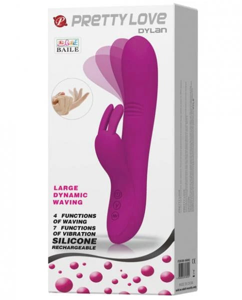 Pretty Love Dylan Bunny Ears Come Hither Rabbit Vibrator Purple Pretty Love Toys - Vibrators