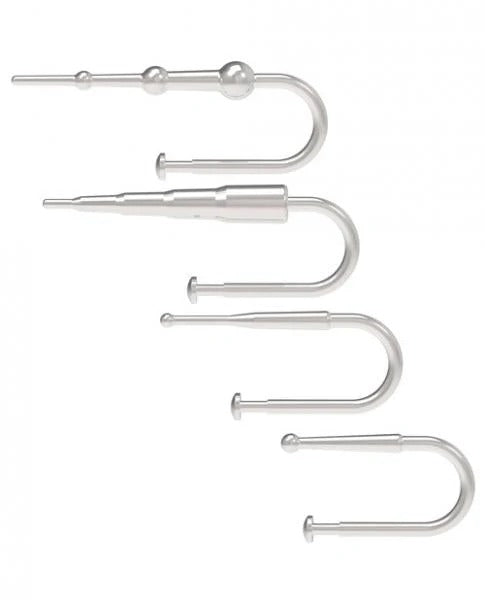 Kink Ring, Plug Set Cock Accessory Silicone & Stainless Black Kink by Doc Johnson Toys - Cockrings