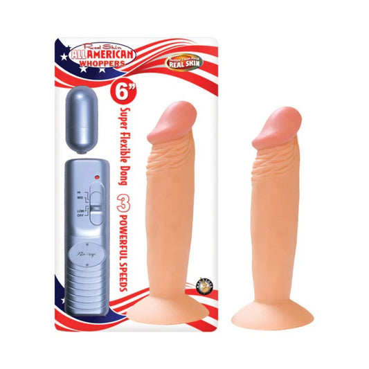 All American Whopper 6 inches Vibrating Dong Beige Nasstoys Toys - Vibrators