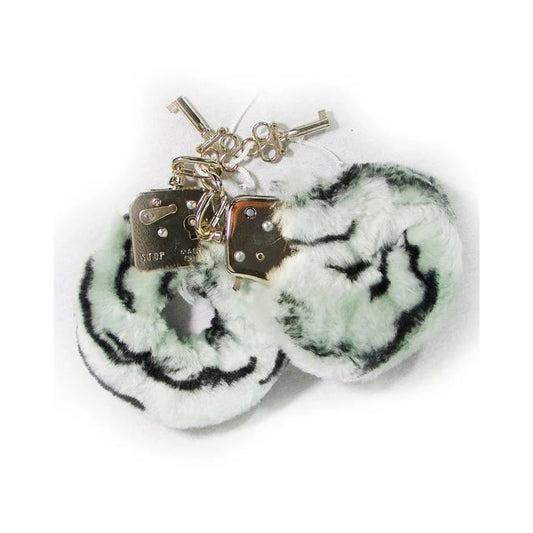 Plush Love Cuffs Zebra Golden Triangle Toys - Fetish