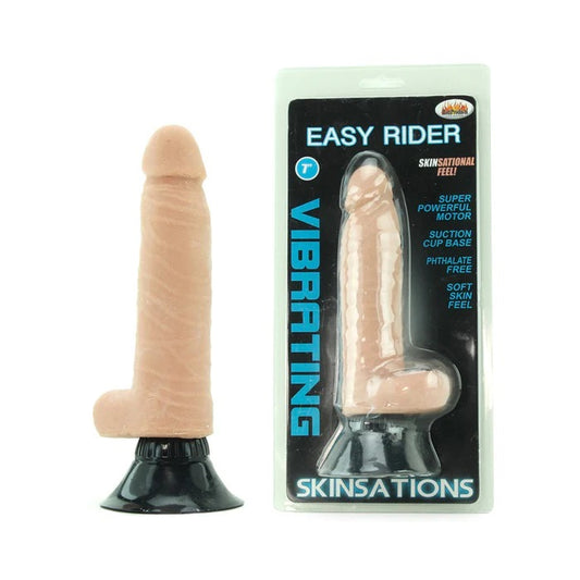 Skinsations Easy Rider 7in Vibrating Beige Dildo Hott Products Toys - Vibrators