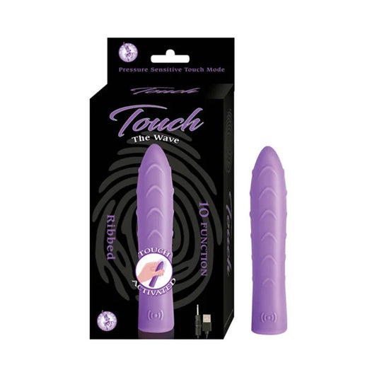 Touch The Wave Pressure Sensitive 10 Function Rechargeable Waterproof Lavender Nasstoys Toys - Vibrators